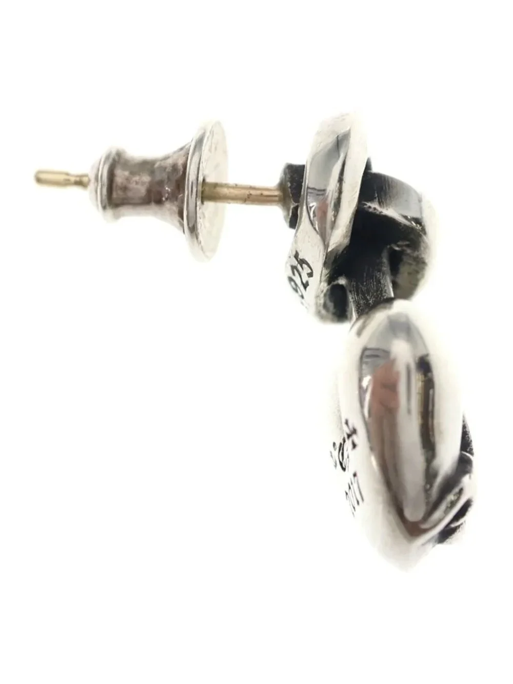 Chrome Hearts I Hrt You Knot Earrings Silver